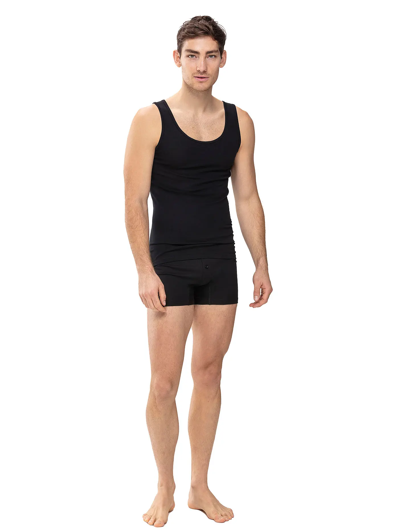 MEY | Athletic Shirt Casual Cotton Schwarz | 